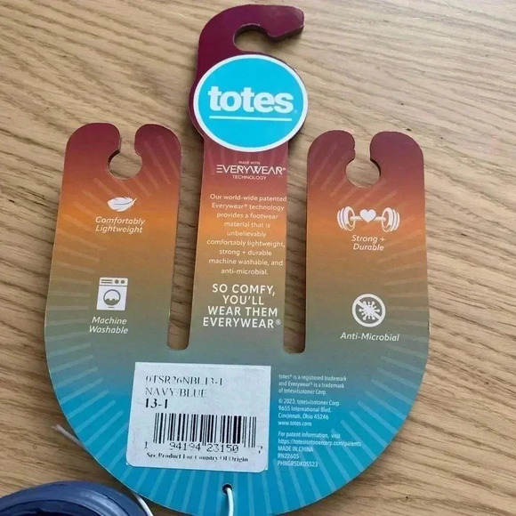 🆕Totes Kid Shoes Navy Blue 13/1🆕 - Picture 7 of 7